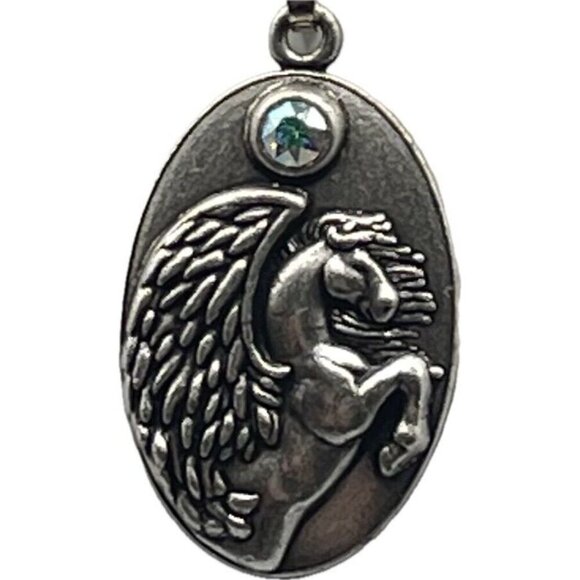 Alex And Ani Silver-Tone Pegasus Pendant Adjustable Bead Chain Slider Necklace - Picture 3 of 8